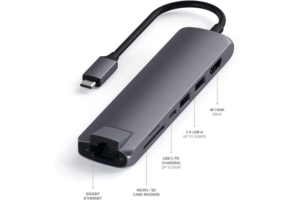 Satechi USB-C Slim Multi-Port with Ethernet Adapter