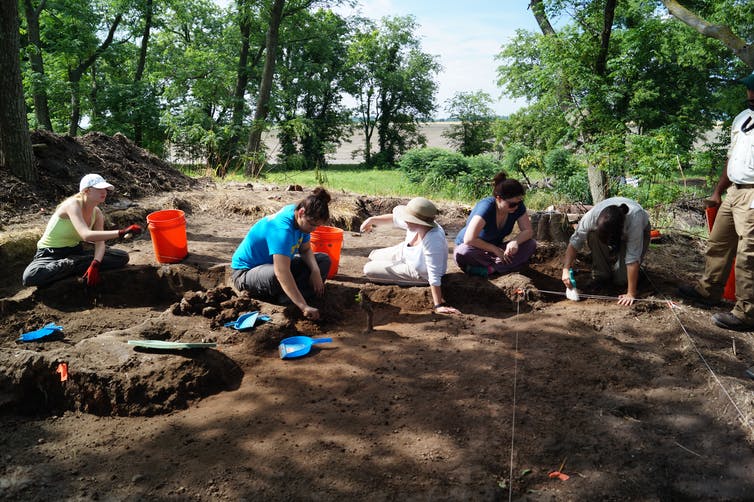 outdoor archaeological dig