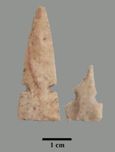 white stone projectile points