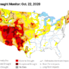 The U.S. Drought Monitor map shows the worst drought in the Four Corners region.