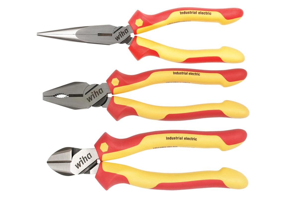 Wiha Insulated Industrial Pliers/Cutters Set, 3-Piece