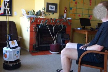 A robot that can track specific people and follow them around