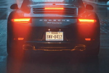 Texas license plate car Porsche