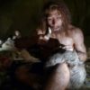 A museum exhibit of a Neanderthal family, who faced brutal winters.