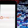 A smart phone displaying the FireEye logo