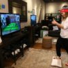 young woman uses a Wii Fit video game