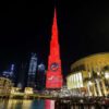 Dubai's Burj Khalifa, the world's tallest skyscraper, has been lit up in red to celebrate the UAE's Mars probe