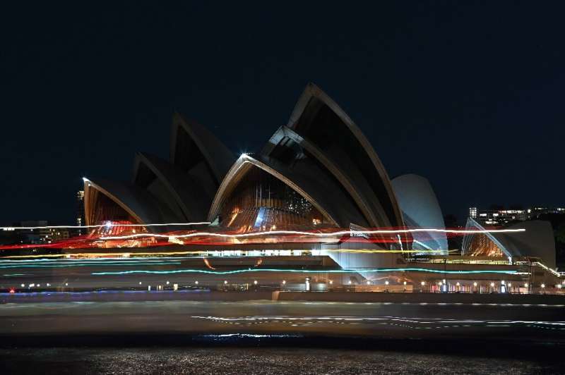The Sydney Opera House also switched its lights off to mark the event