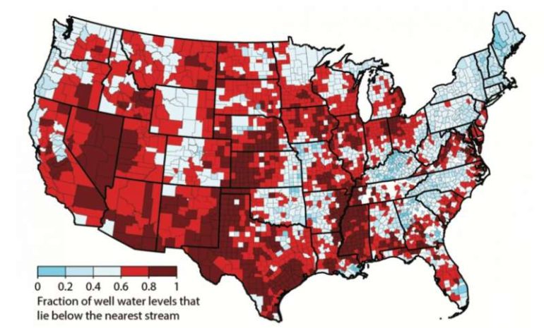 Researchers reveal the extent to which rivers across the country are losing flow to aquifers