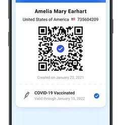 screenshot of a smart phone showing a QR code