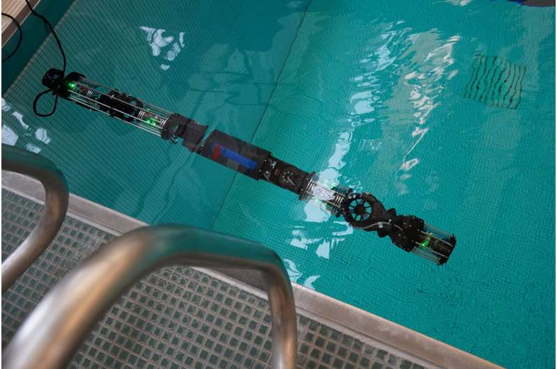 Biorobotics lab builds submersible robot snake