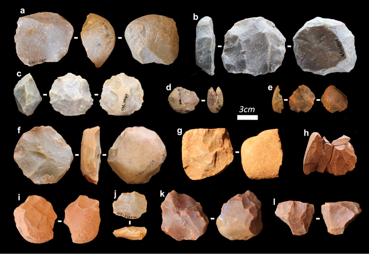 stone tools paired together
