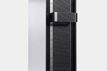 A rack of Lightmatter servers.