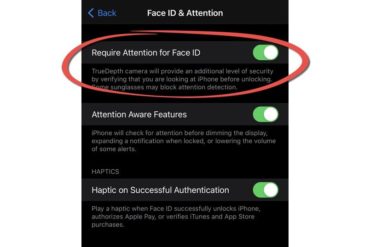 Require Attention for Face ID