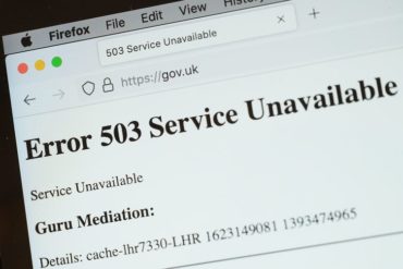 a screenshot of a web browser showing an error message