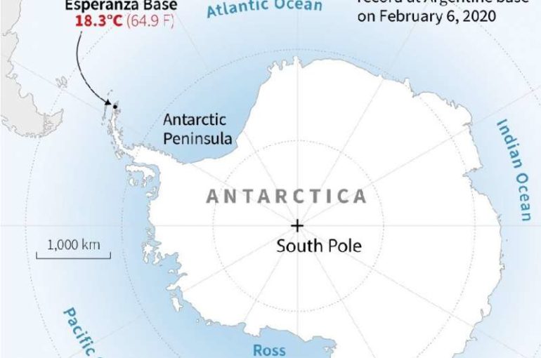 The World Meteorological Organization confirmed a record high temperature for Antarctica at the Esperanza Base on February 6, 20