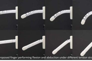 A tactile sensing mechanism for soft robotic fingers