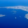 aerial view of Santorini Caldera