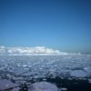 The ice caps contain enough frozen water to lift oceans 65 metres