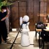 The cafe's robots are largely a medium through which workers can communicate with customers