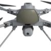 Front view of a quadcopter showing its camera