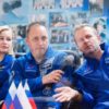 Actress Yulia Peresild, and film director Klim Shipenko, travelled to the ISS with veteran cosmonaut Anton Shkaplerov to film sc