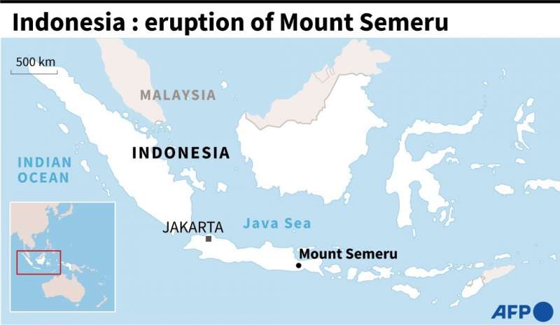 Indonesia : eruption of Mount Seberu