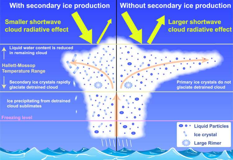 Ice shards in Antarctic clouds let more solar energy reach Earth’s surface