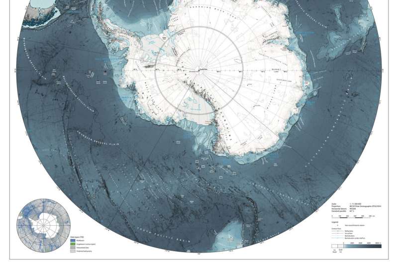 New map shows the seabed of the Southern Ocean in unprecedented detail