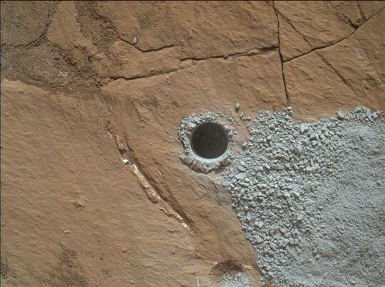 Explosive volcanic eruption produced rare mineral on Mars