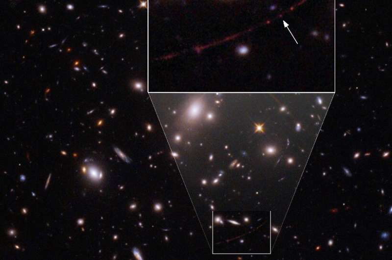 Webb will turn its instruments on distant stars like Earendel, seen in here in an image taken by Hubble