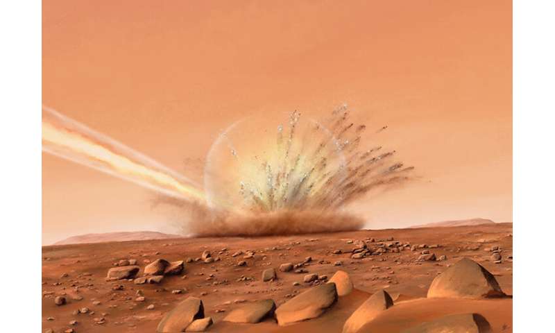 Two major meteorite impacts shed light on the interior of Mars