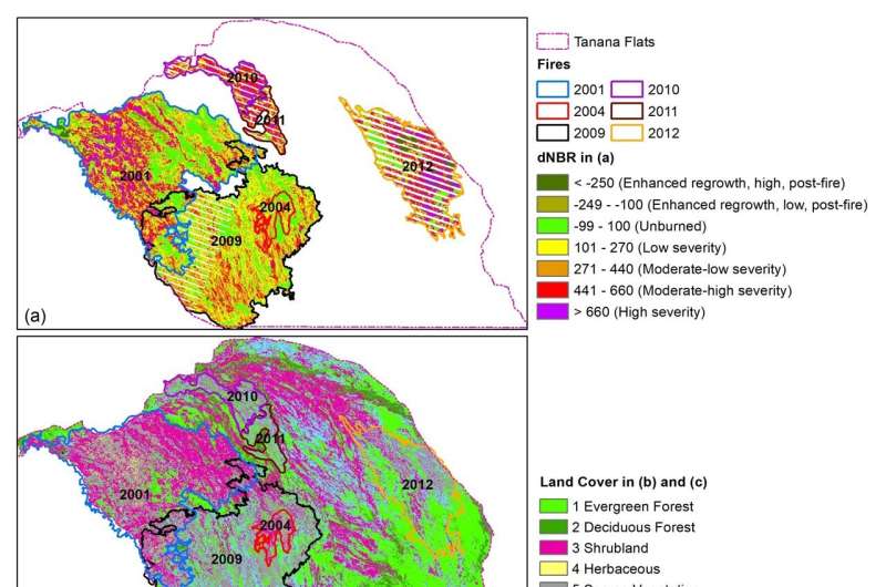 New technique maps large-scale impacts of fire-induced permafrost thaw in Alaska