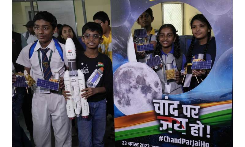 India lands near the moon's south pole, a first for the world as it joins elite lunar club