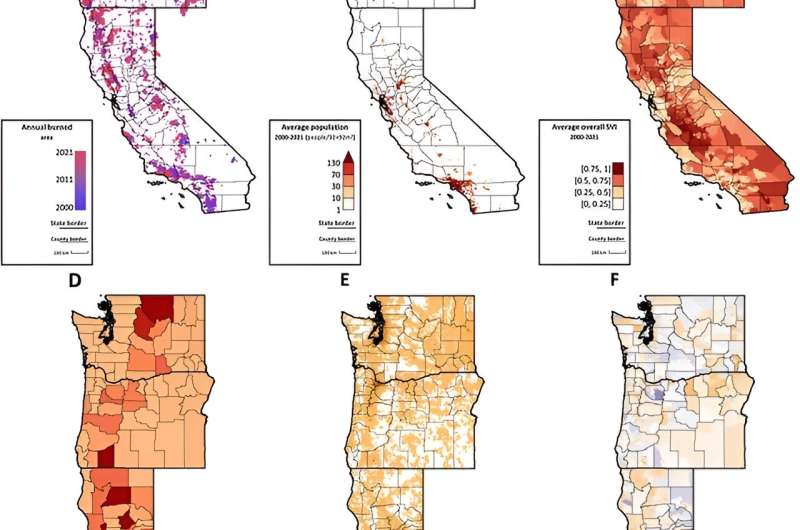 Socially vulnerable populations are disproportionately exposed to wildfires in the West, study finds