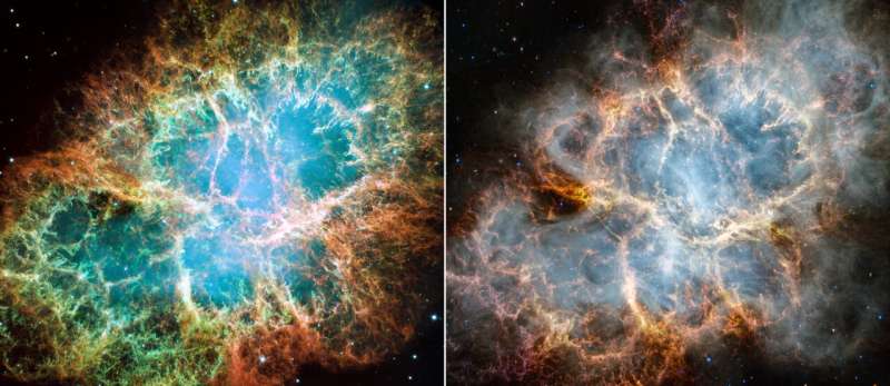 The crab nebula seen in new light by NASA's Webb