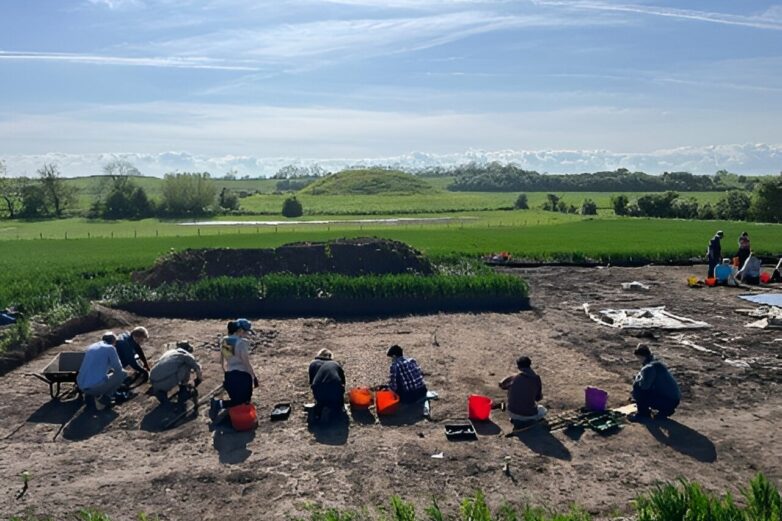 Archaeologists excavate medieval timber hall at historic Skipsea site