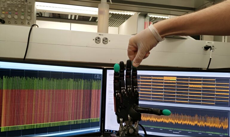 Biohybrid robotic hand may help unravel complex sensation of touch