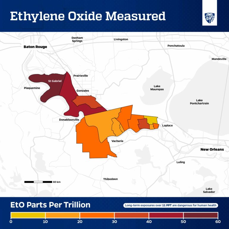 High levels of toxic gas detected in Louisiana, threatening ...