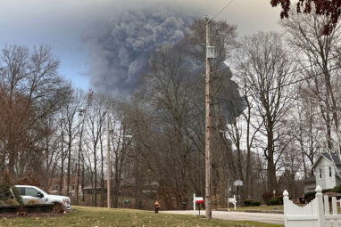 Ohio train derailment caused chemical pollution falling to Earth's ...