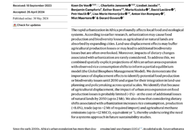 PDF) African food system and biodiversity mainly affected by ...