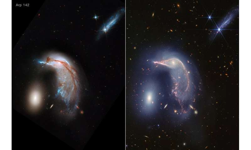 Vivid portrait of interacting galaxies marks Webb's second anniversary