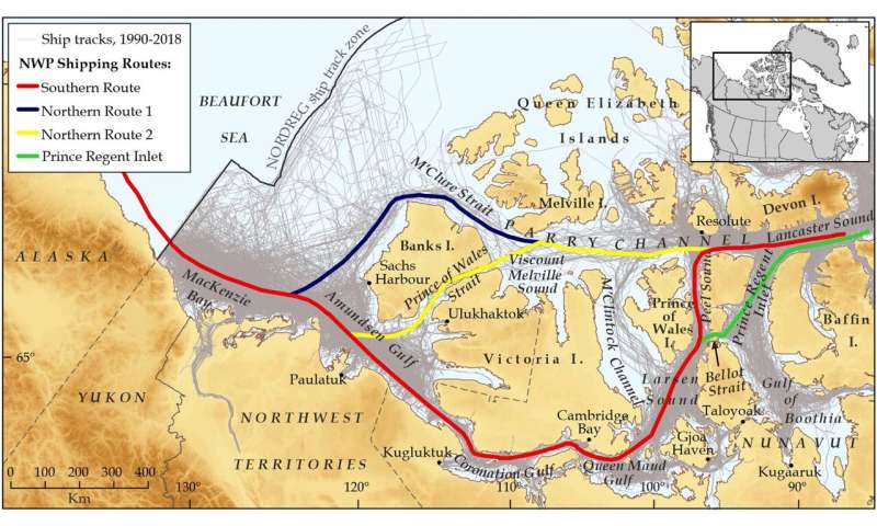 Thick sea ice flowing from Arctic Ocean shortening shipping season in Northwest Passage