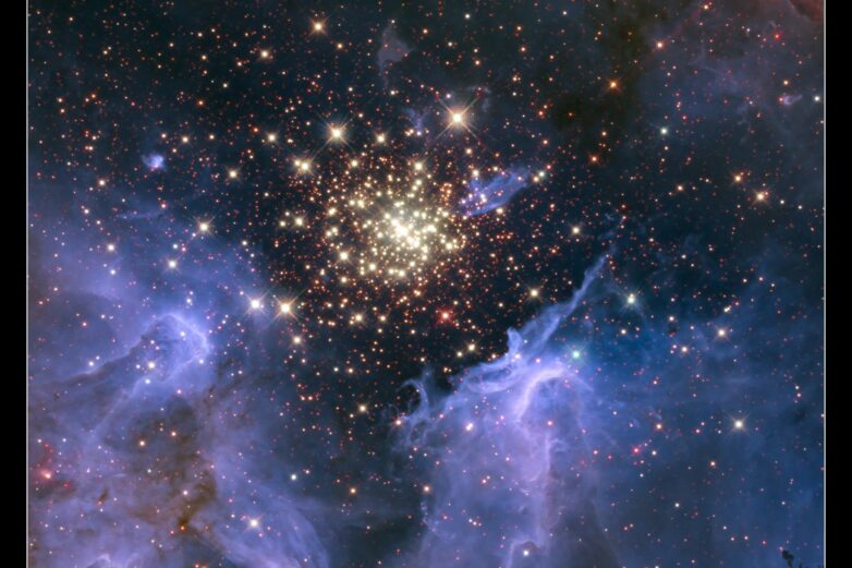 Starburst Cluster Shows Celestial Fireworks - NASA Science