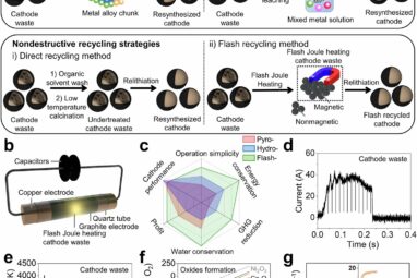 Nondestructive flash cathode recycling method uses magnetic ...