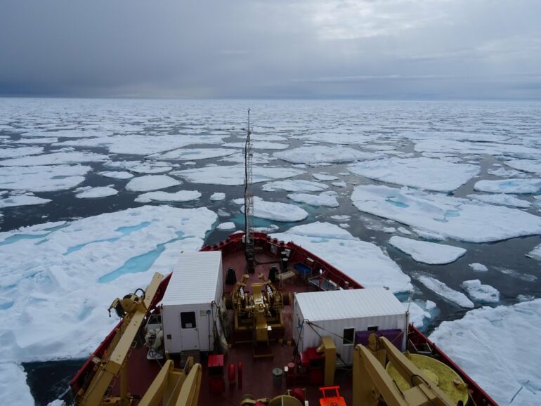 Thick sea ice flowing from Arctic Ocean shortening shipping season ...