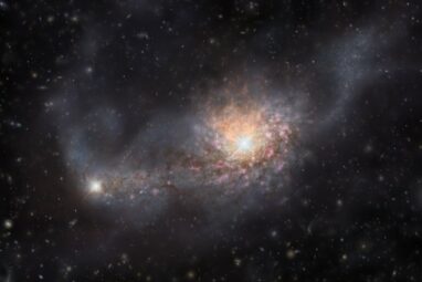 Astronomers spot merging galaxies from 12.8 billion years ago