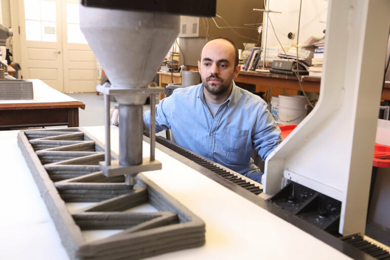 Engineers explore cellulose nanofibrils to enhance 3D-printed concrete