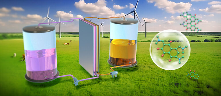 Novel organic redox-active molecules for flow batteries show ...