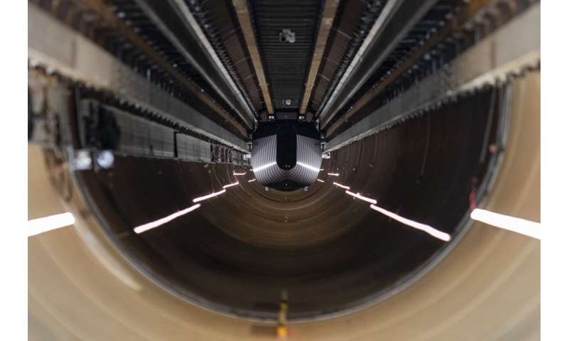 A capsule has been propelled through a hyperloop test tube in a step forward for the transit system